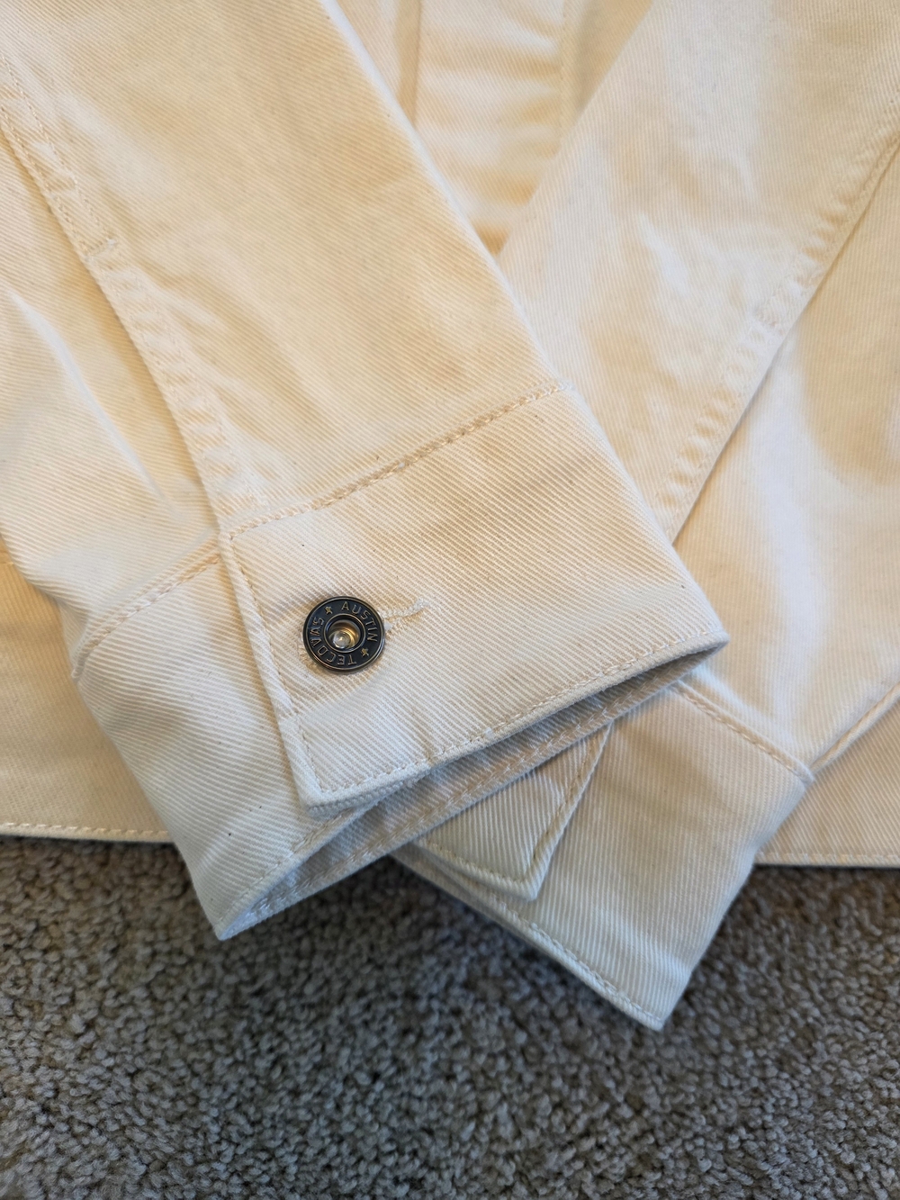 ​🤠 Tecovas "The Austin" Denim Jacket in Natural - Size Small - Picture 8 of 14